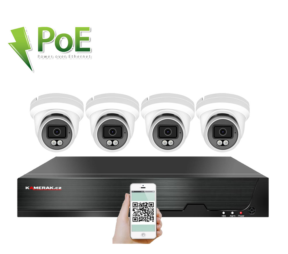 4 kamerový systém PoE IP XM-409B 4MPx