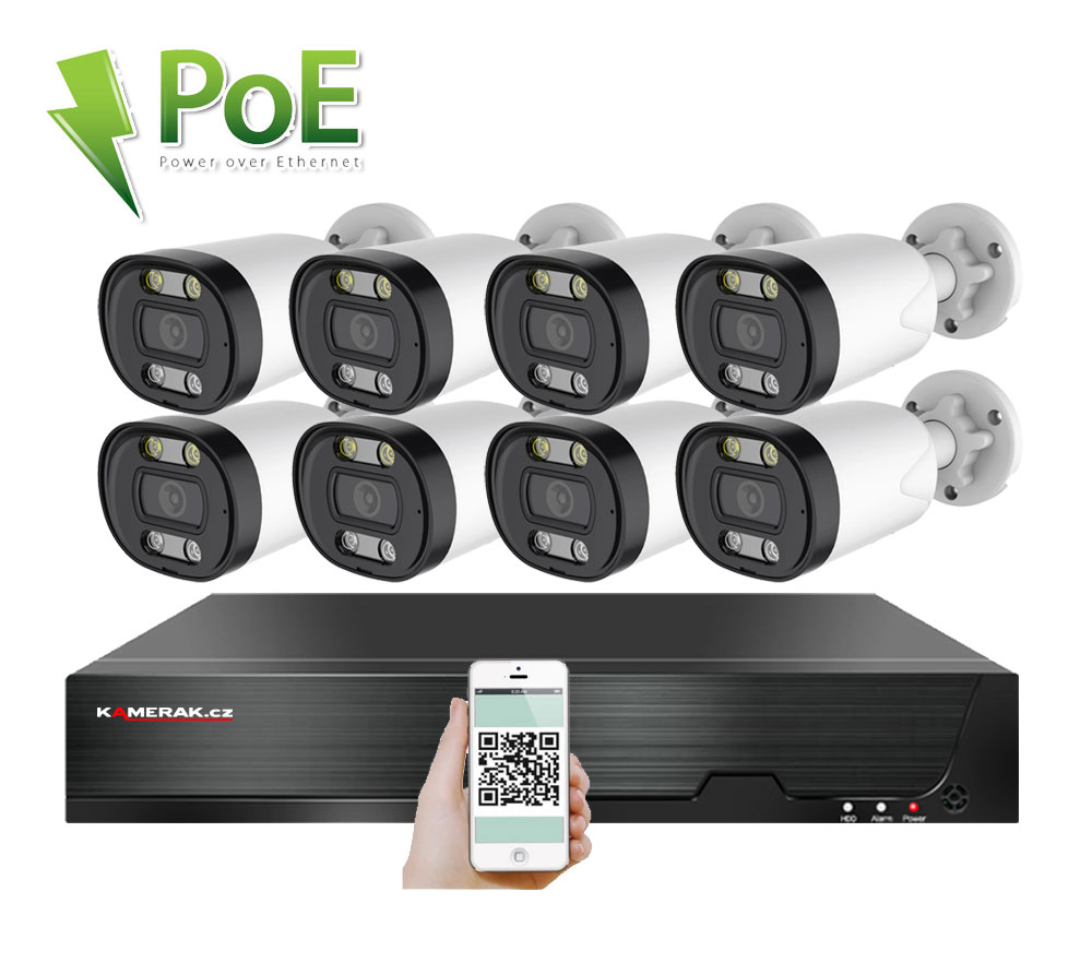 8 kamerov systm PoE IP XM-813D 8MPx