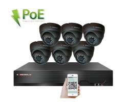 PoE IP 6 kamerov set XM-611B 4MPx, mikrofon, CZ menu - 12290 K