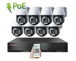 4K PoE IP 8 kamerov set XM-PTZ-820D, 8Mpx, CZ menu - 21590 K