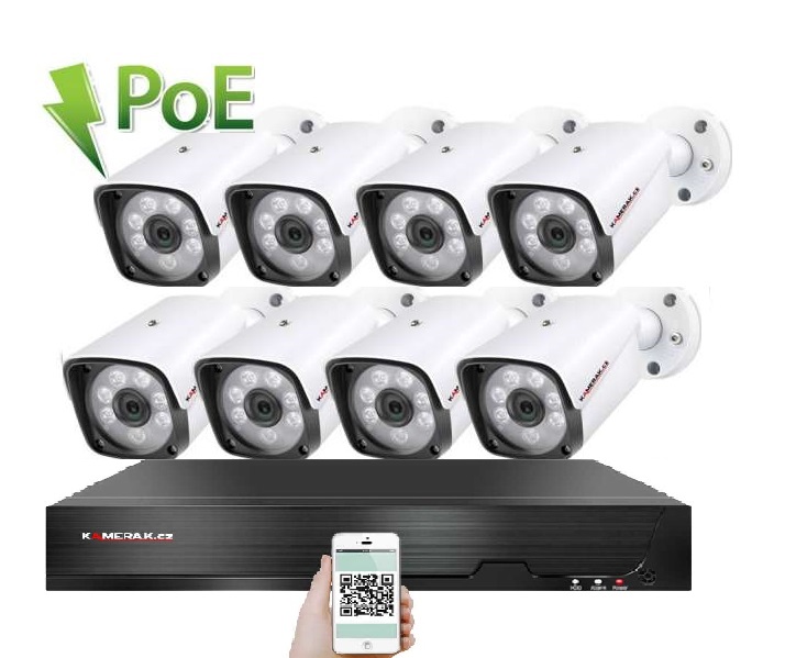 8 kamerov systm PoE IP XM-801D 8MPx